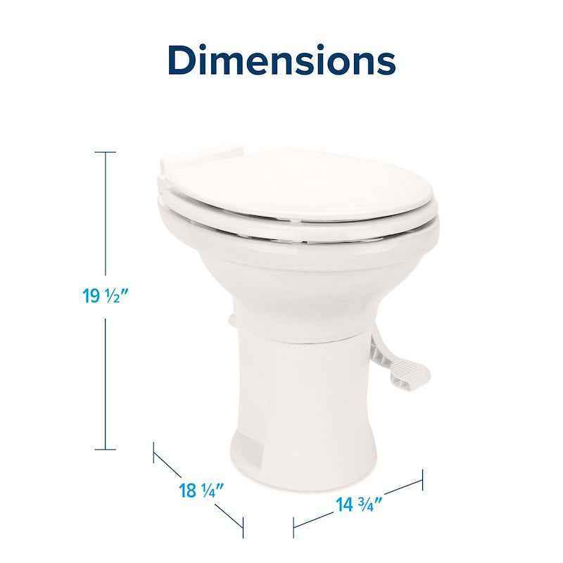 Camco 41715 High Profile RV Toilet, Camco, , Pedal Flush – image 3