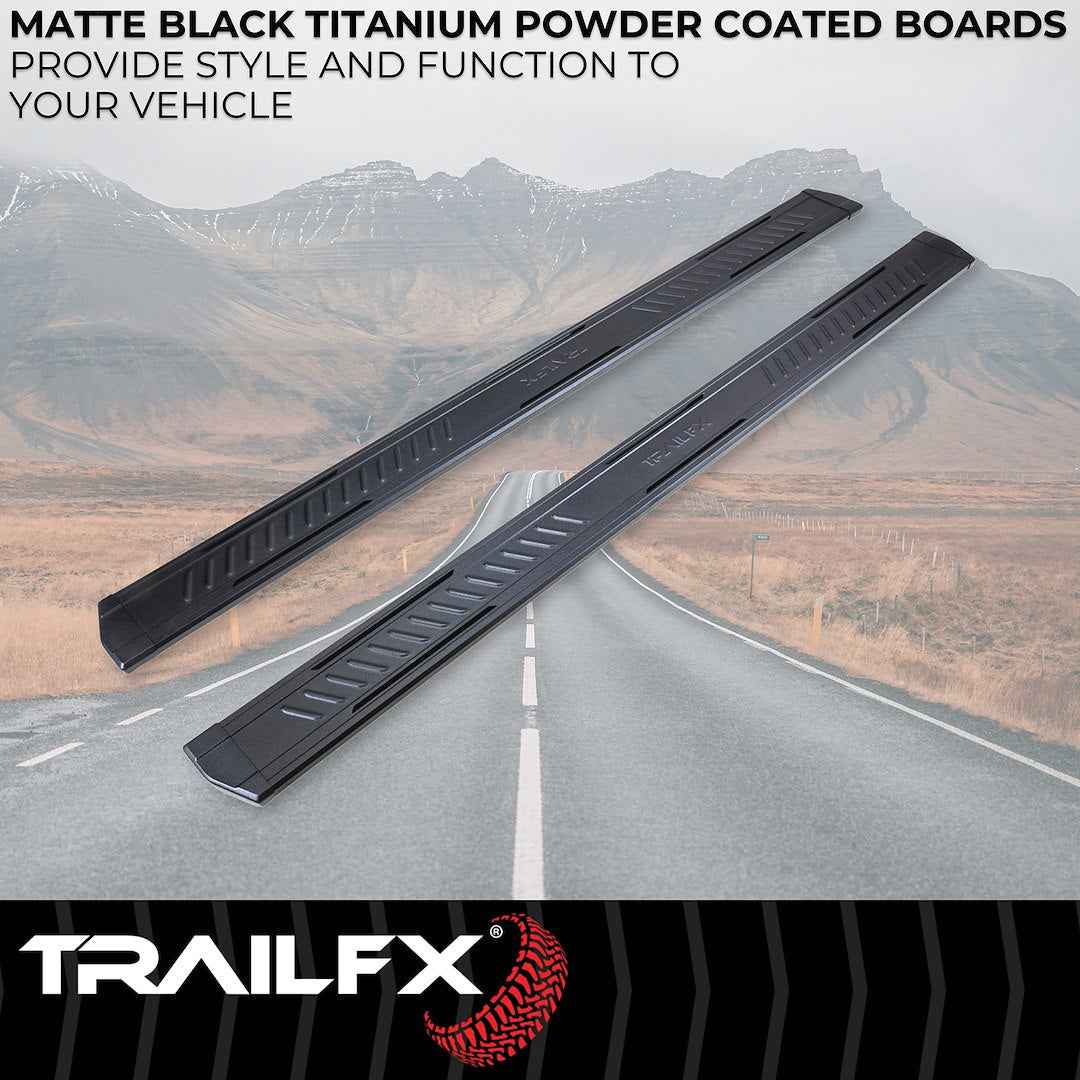 TrailFX Aluminum Running Boards - Black, 300 lb – AL6002B