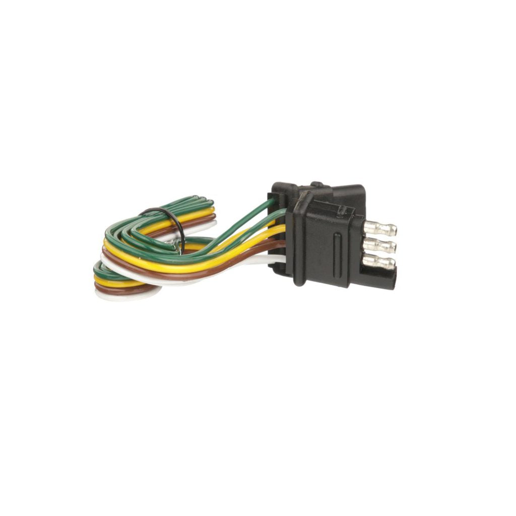 Pollak Trailer Wiring Connector (4WF648V) – Color: Black