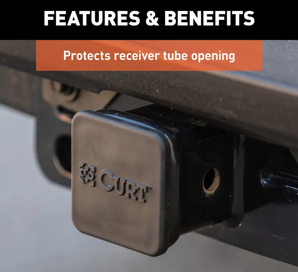 CURT Trailer Hitch Cover (22278) – Hitch Size: 2-1/2 Inch