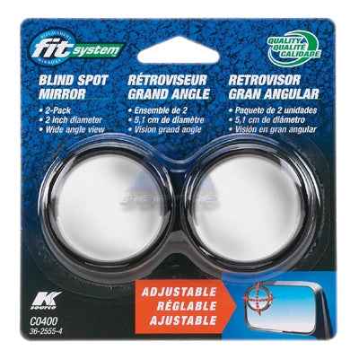 K-Source C0400 2-Inch Auxiliary Blind-Spot Mirror, Pair