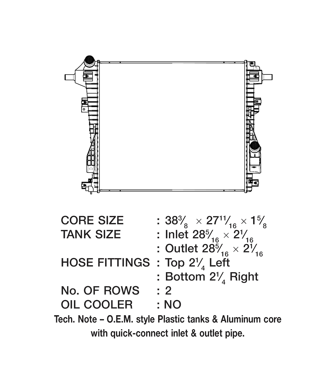 CSF 3601 F-350 Primary Crossflow Radiator - image 2