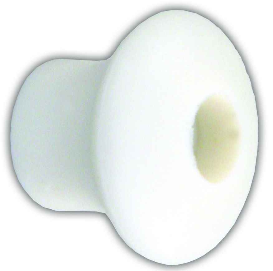 JR Products 81815 White Single-Screw Blind Knobs, Four-Pack