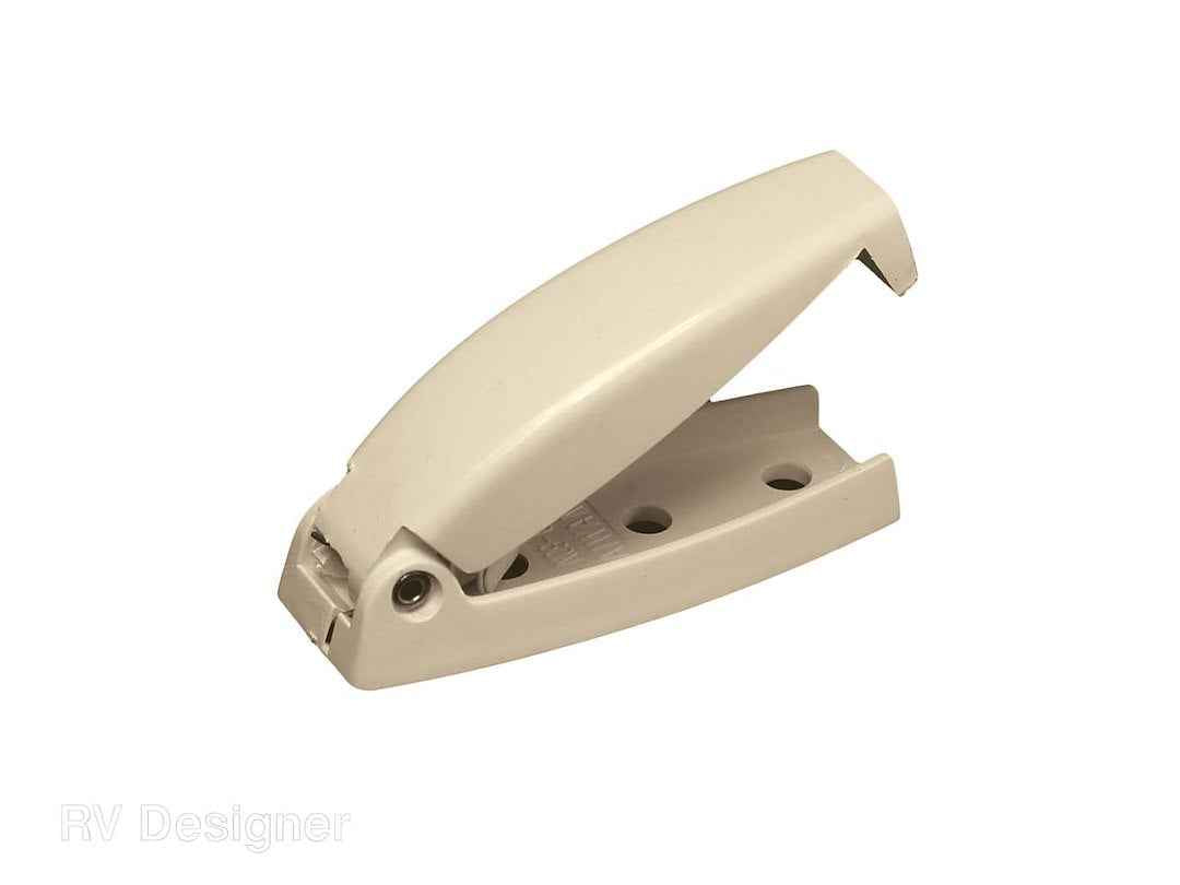 RV Designer E209 Colonial White Round-Edge Baggage-Door Stay, Pair