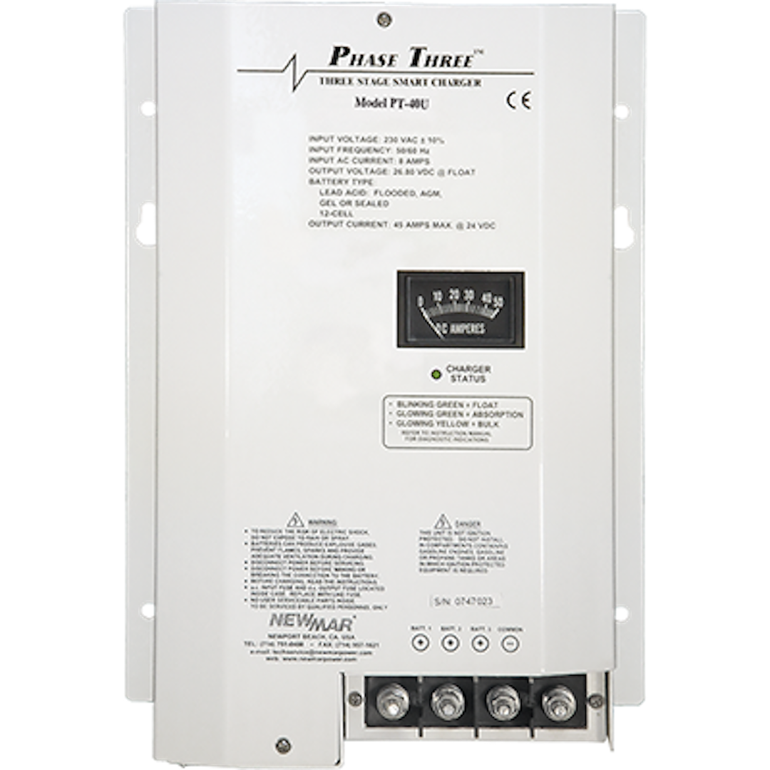 NewMar PT-40U Phase Three Smart Charger
