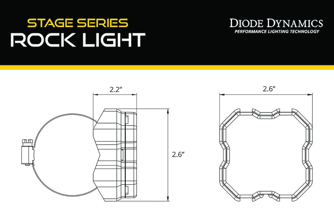 Diode Dynamics DD7464 Stage Series Roll-Bar Light Mounts