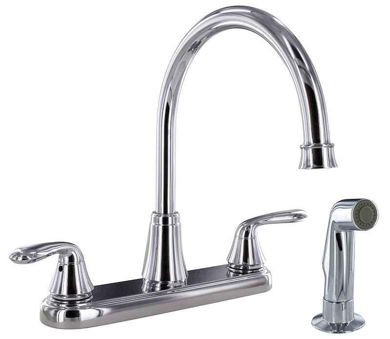 Phoenix Products PF231301 8-Inch Gooseneck Kitchen Faucet, Dual Lever, Chrome Finish – image 1