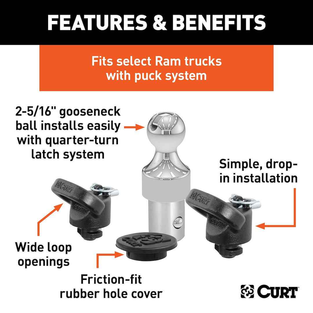 Curt 60638 Gooseneck Trailer Hitch Ball - image 2