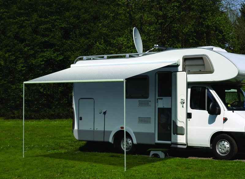 Carefree RV 351188D25 Carefree Freedom Wall Mount Manual RV Awning, 9'10" x 8', Black/Gray – image 1