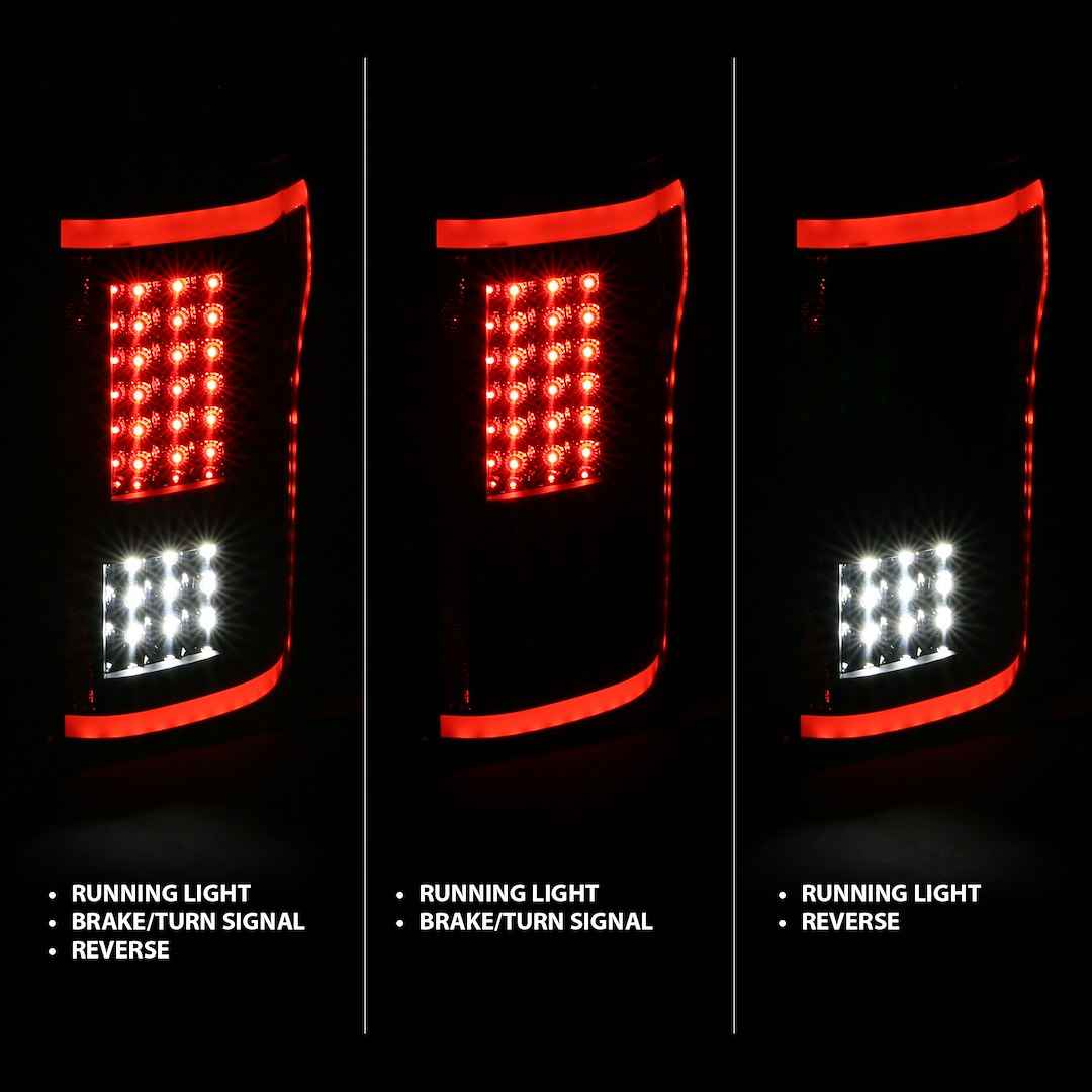 ANZO USA 311285 F-150 Clear-Lens LED Tail-Light Pair, Black