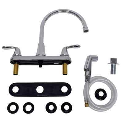Phoenix Products PF231301 8-Inch Gooseneck Kitchen Faucet, Dual Lever, Chrome Finish – image 3