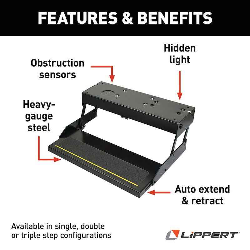 Lippert Components 3756271 Kwikee 36 Series Single Electric RV Step, Part # – image 3