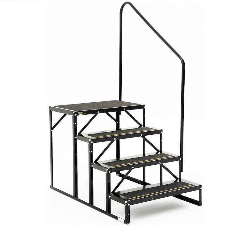 Stromberg Carlson EHS-103-R 3-Step Entry System, Steel with Platform & Handrail – image 1
