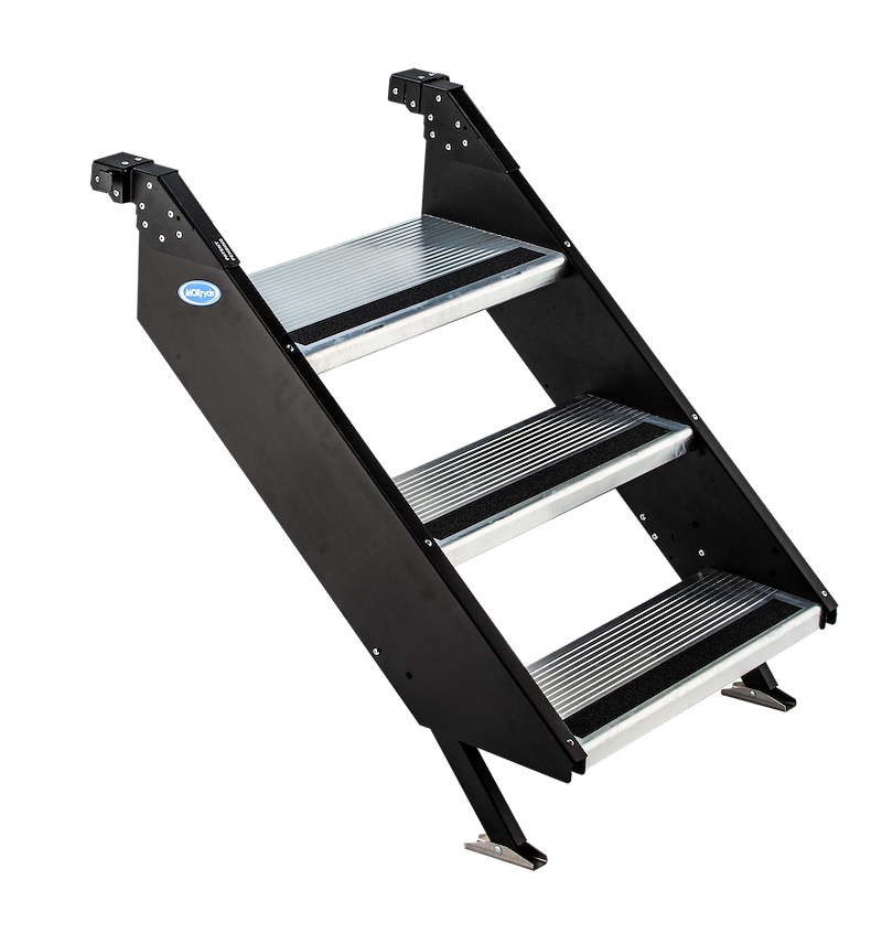 MOR/ryde STP-222 RV Entry Step, 3-Step Aluminum Quick-Release RV Steps – image 2