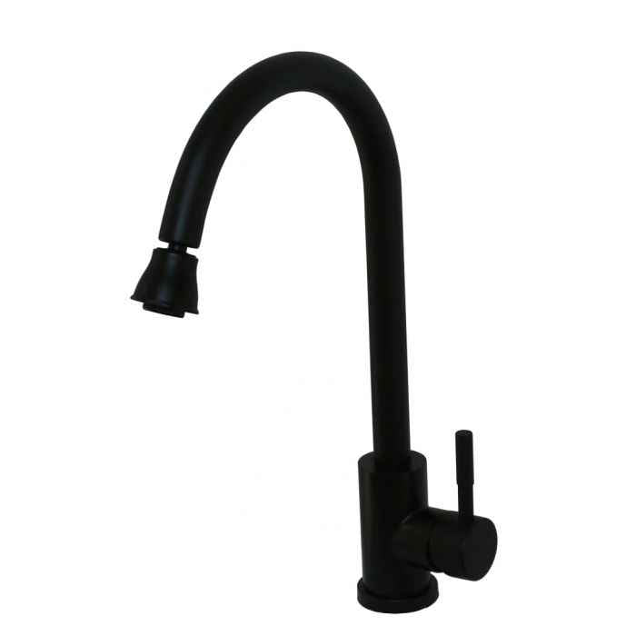 Empire Faucet Gooseneck Kitchen Faucet - Matte Black – SL7000BMT-A