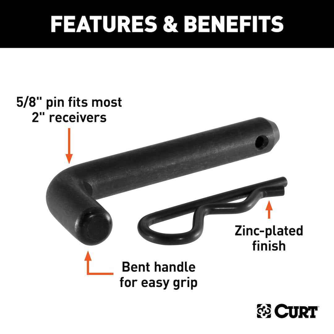 CURT 21579 5/8-Inch Hitch Pin for 2-Inch Receivers
