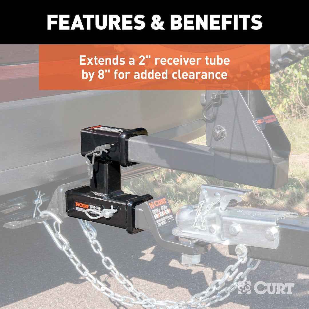 CURT Trailer Hitch Extension - 8 in – 45792