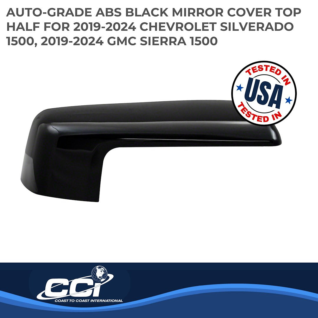 Coast To Coast MC67536RBK Silverado/Sierra Gloss-Black Mirror Top Set - image 2
