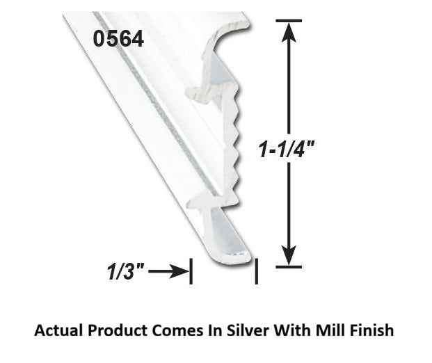 AP Products 021564038 Silver Aluminum Insert Molding, 8 ft