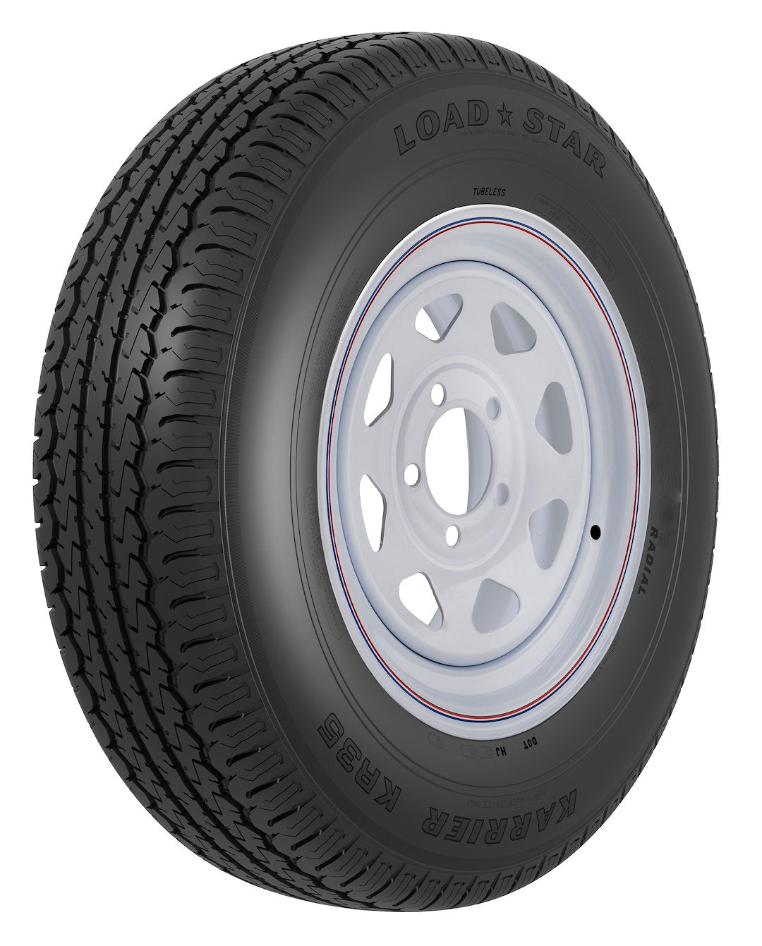 Americana 35083 ST175/80R13 Tire with White Spoke Wheel