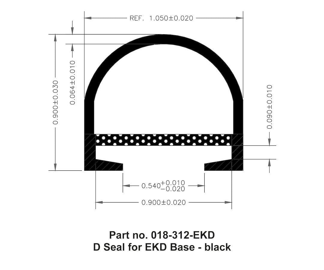 AP Products D-Base Slide-Out Seal - 35 ft, Black – 018-312-EKD