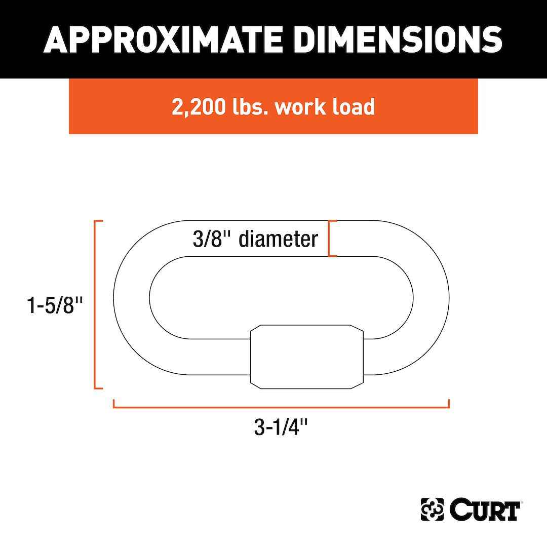 CURT 82933 Quick Link, 11,000-lb Breaking Strength