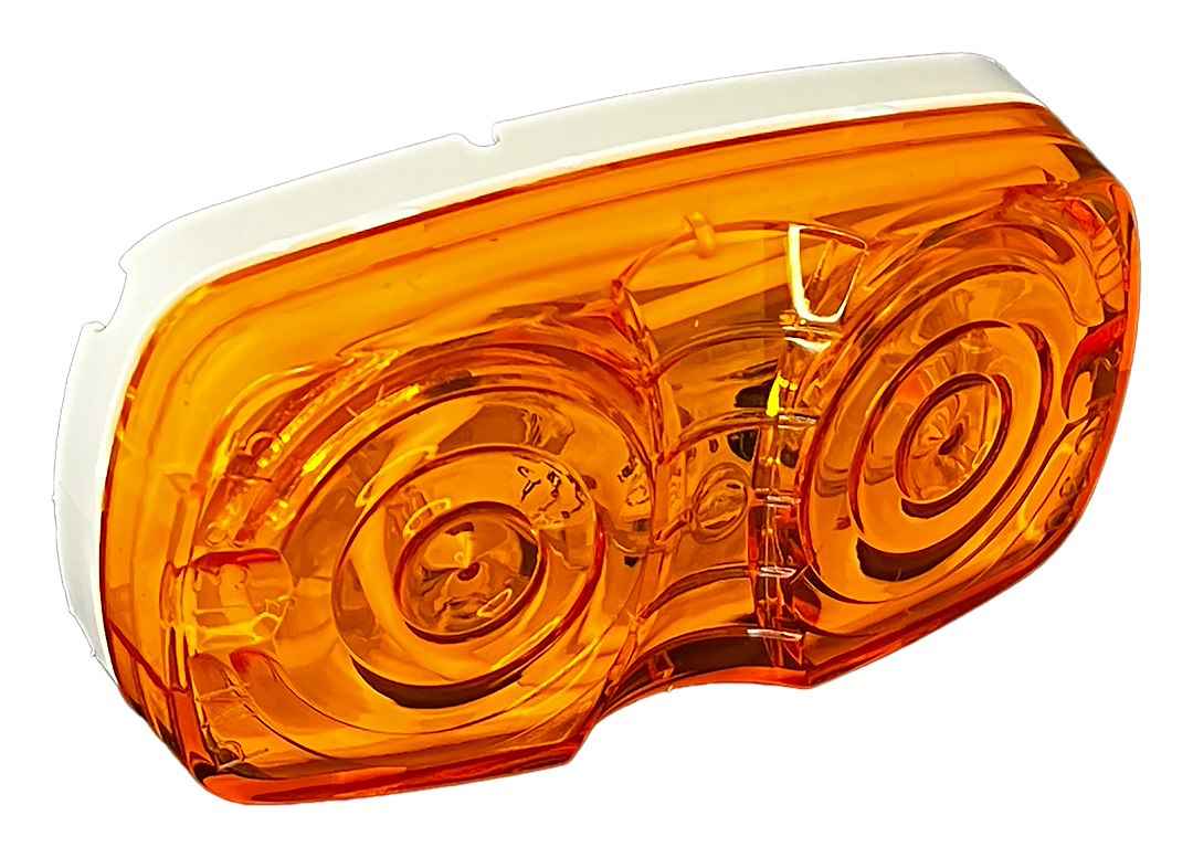 RV Designer L911 Amber/White Rectangular LED Clearance/Marker Lamp