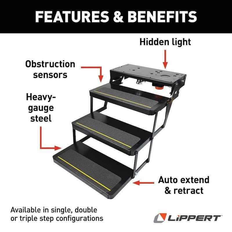 Lippert Components 365837 Kwikee Series 25 Triple Electric RV Step , 24" Wide, 300 lb – image 3