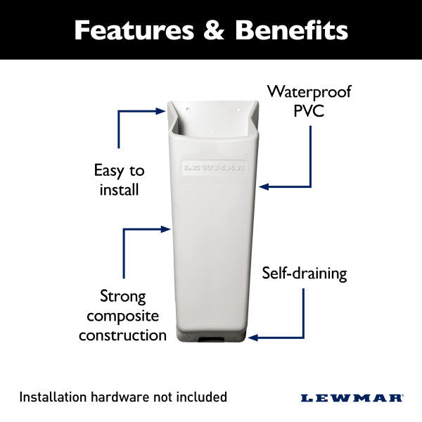 Lewmar 29140020 Sailboat Winch-Handle Holder - White