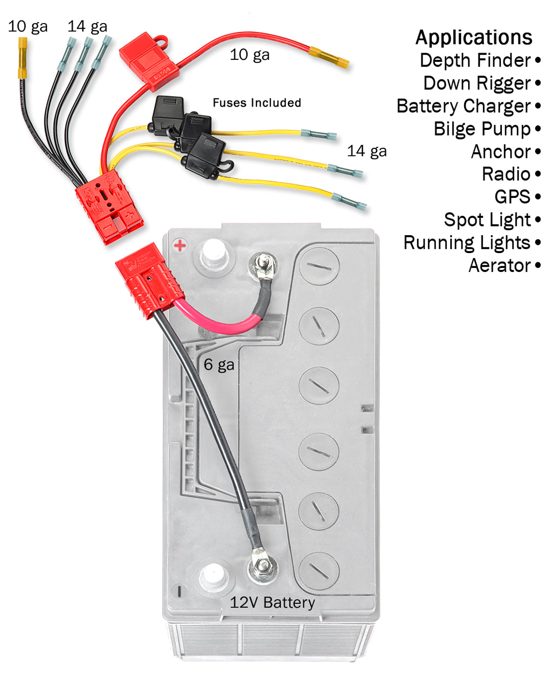 Connect-Ease RCE12VB4FK Fused Four-Device 12V Battery Connector - image 2