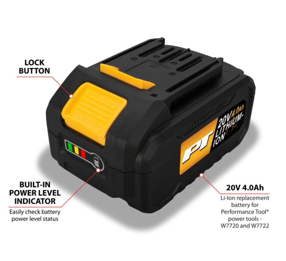 Performance Tool W7724 Tool Power Battery