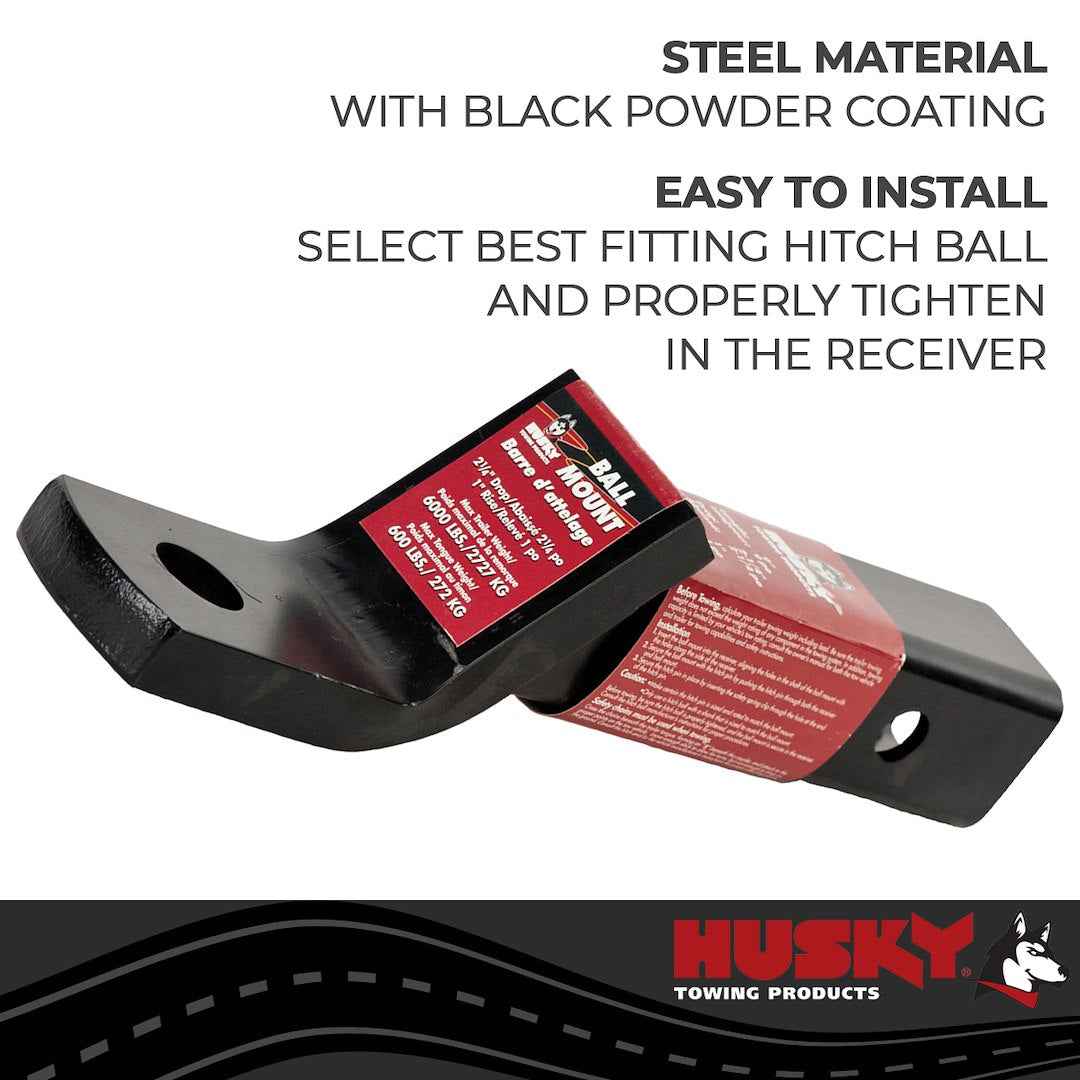 Husky Towing Ball Mount - 2 in Receiver – 31360