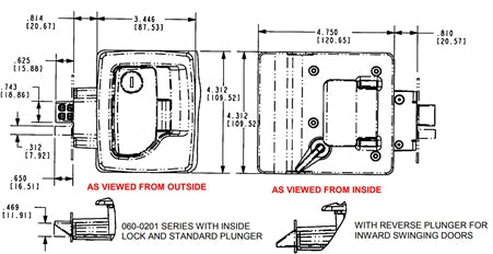 Rv Designer T502 Entry Door Handle - image 3