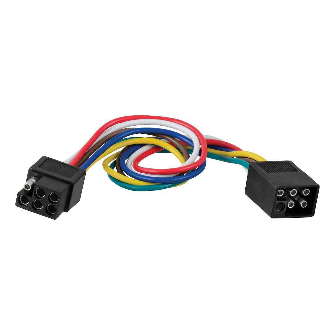 CURT 58034 6-Way Square Connector Pair with 12-Inch Loop