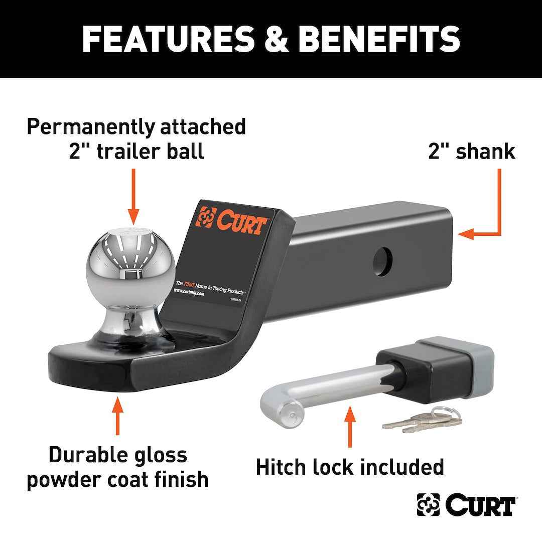 Curt 45141 Trailer Hitch Ball Mount - image 2