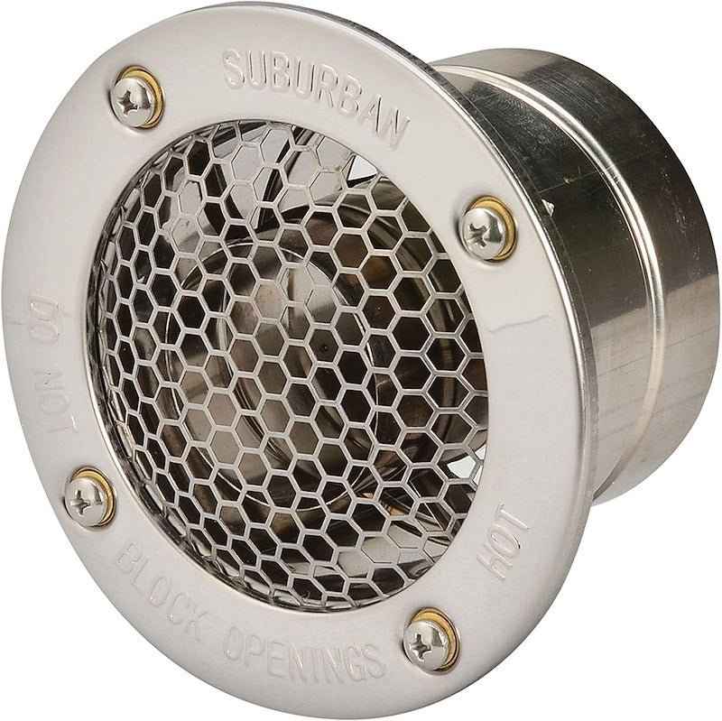 Suburban 261618 3" Round Wall Vent, Metal, Silver, For RV Water Heaters, 2, 3" Wall – image 1
