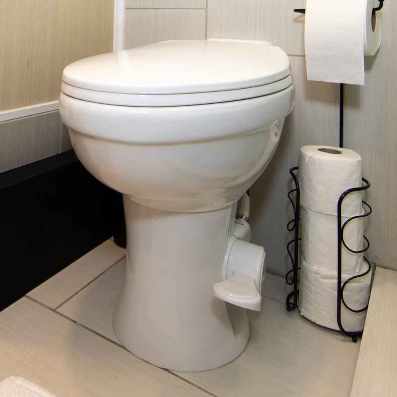 Lippert Components 2022113192 RV Toilet Lippert , Flow Max Permanent Pedal-Flush, White – image 6