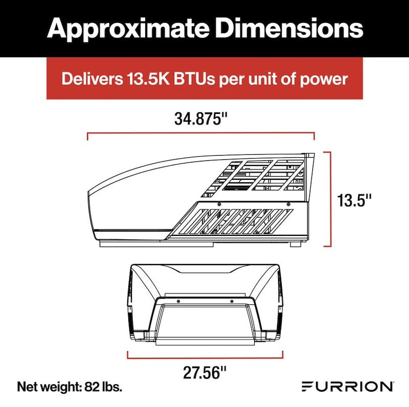 Furrion FACR13HESA2-BL-AM Chill HE Rooftop RV A/C 13500 BTU Black – image 2