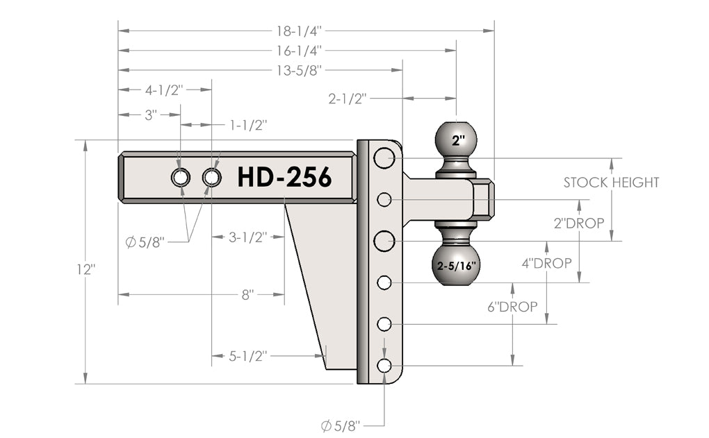 Bulletproof Hitches Hd256 Trailer Hitch Ball Mount - image 2