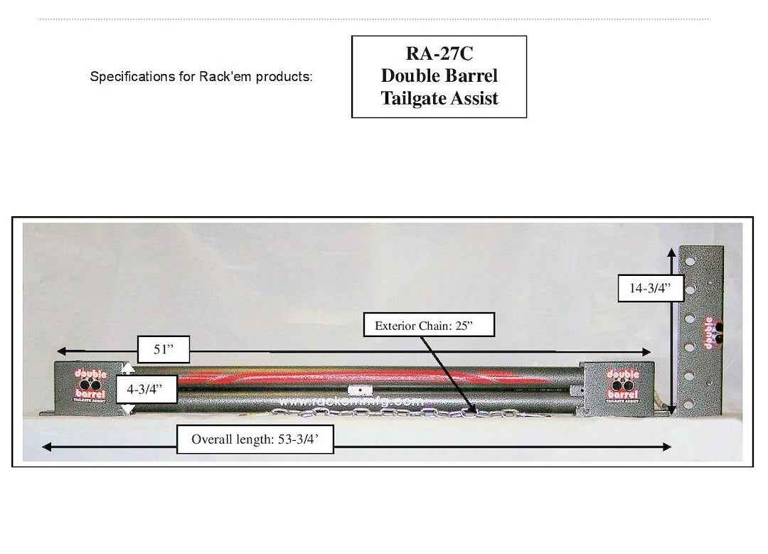 Rack-Em Tailgate Assist – RA-27C