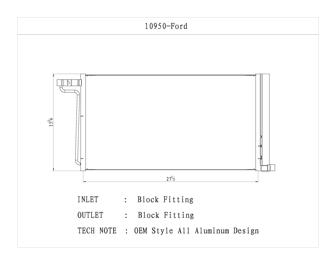 CSF 10950 Replacement A/C Cooling Condenser - image 2