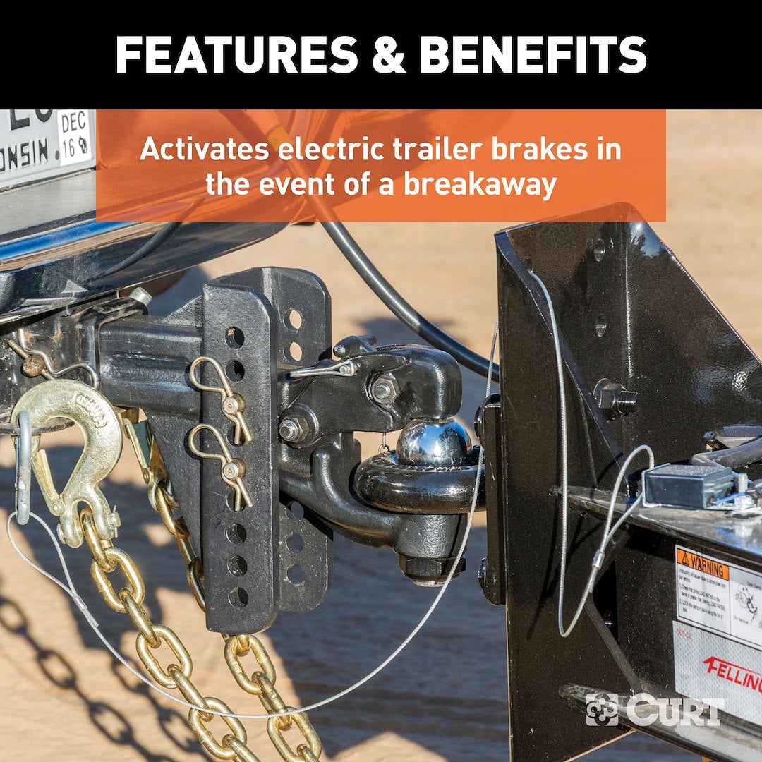 CURT Trailer Breakaway System Kit - 1 To 3 Axles – 52028