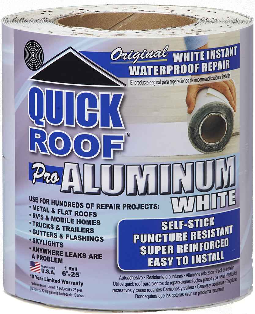 CoFair Product Roof Repair Tape - 6 in x 25 ft, White – WQR625