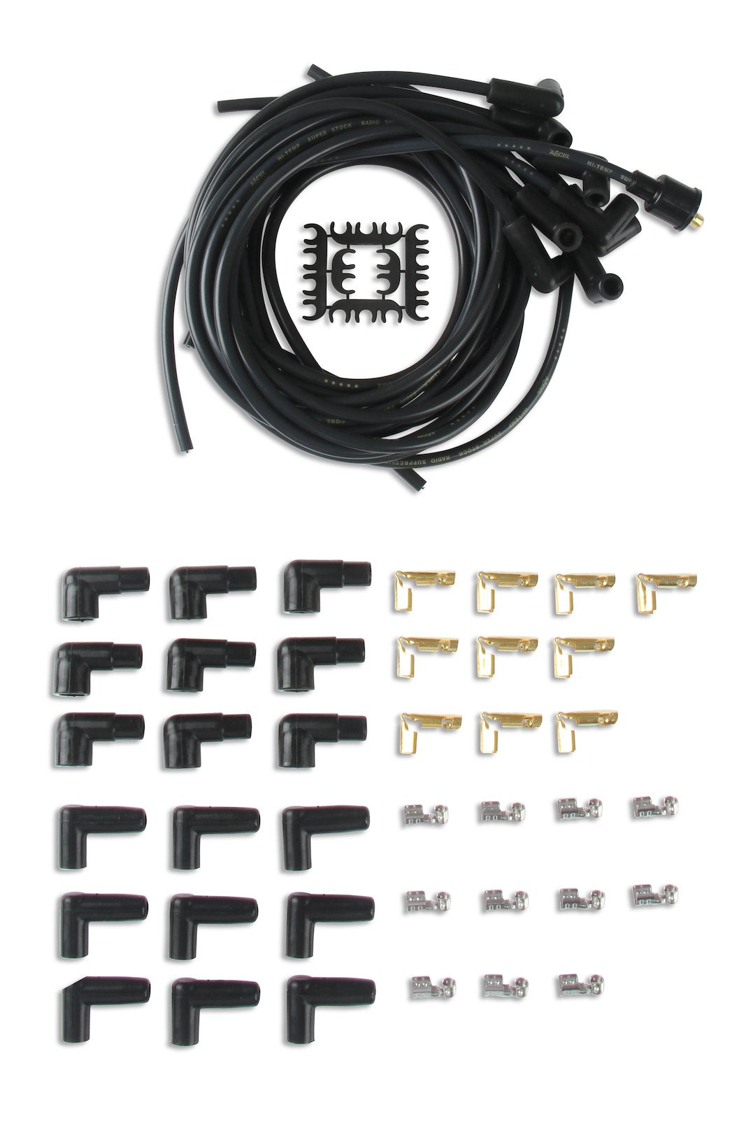 ACCEL Ignition 4041K Black 8 mm Wire Kit With 90-Degree Boots - image 2