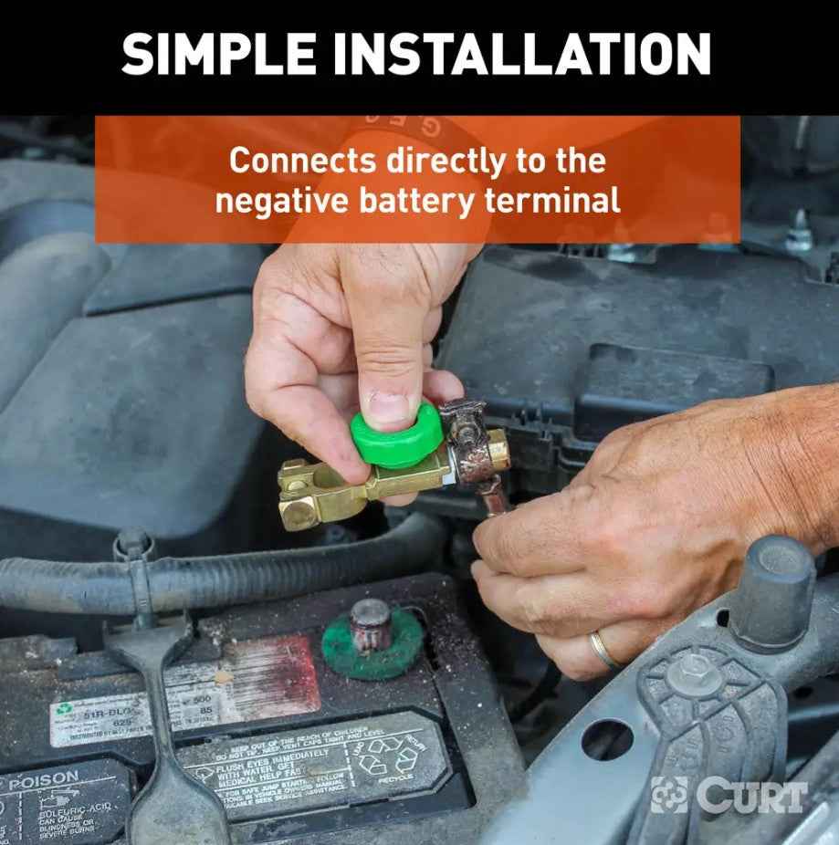 CURT 52216 Battery Disconnect Switch - Rotary With Fixed Knob