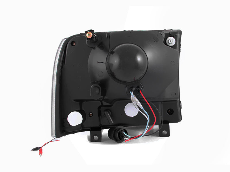 ANZO USA 111088 Silver Headlight Pair with LED Strips - image 2