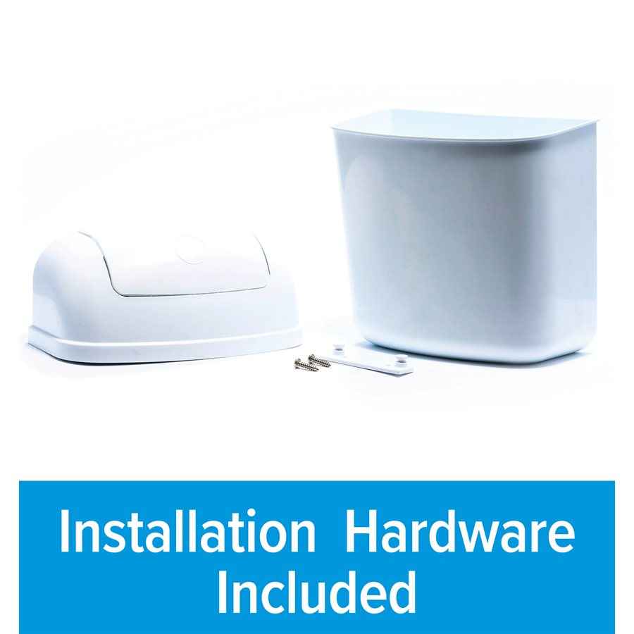 Camco Wall/Cabinet-Mount Trash Can - White – 43961