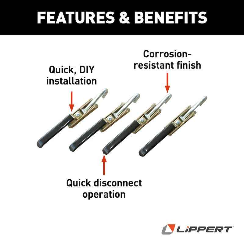 Lippert Components 182894 Happijac Turnbuckle Handle Set, Qwik-Load Lever Upgrade (4) – image 2
