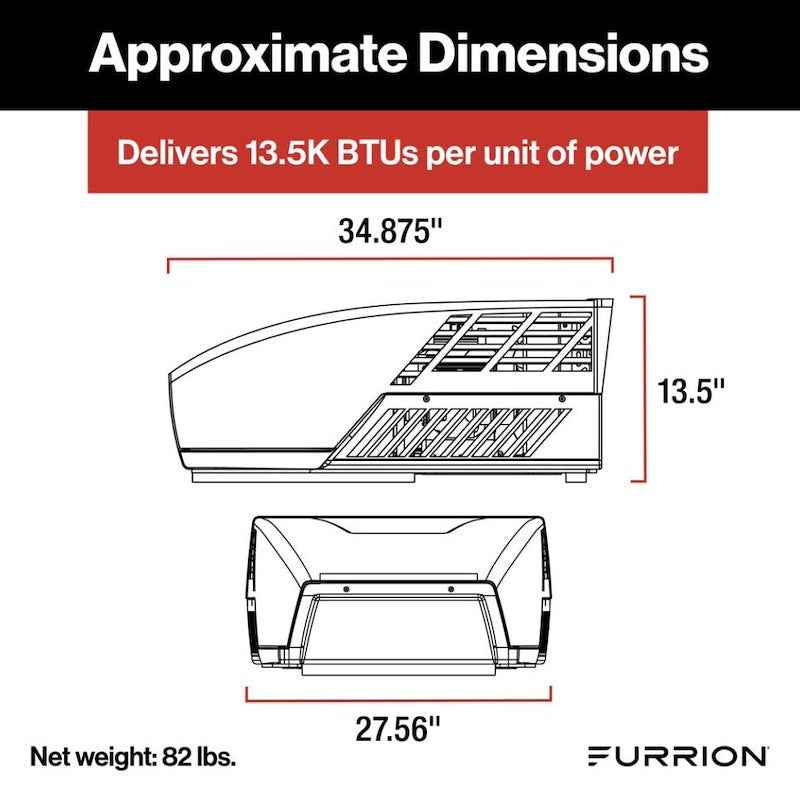 Furrion FACR13HESA2-PS-AM Chill HE Rooftop RV A/C 13500 BTU White – image 2