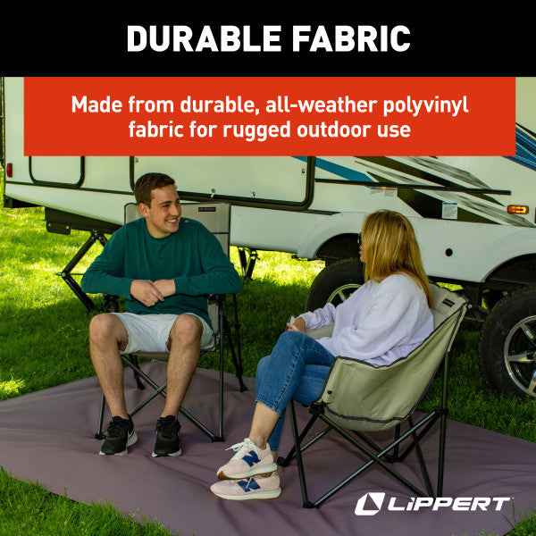 Lippert Patio Mat - 20 ft x 8 ft, Burgundy – 2022115674